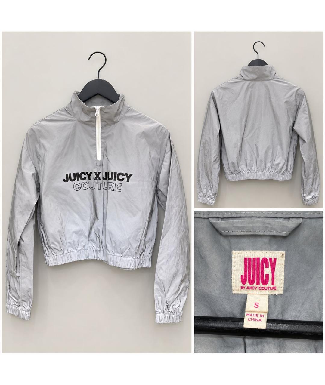 JUICY COUTURE Серебряная полиэстеровая спортивная куртка, фото 2