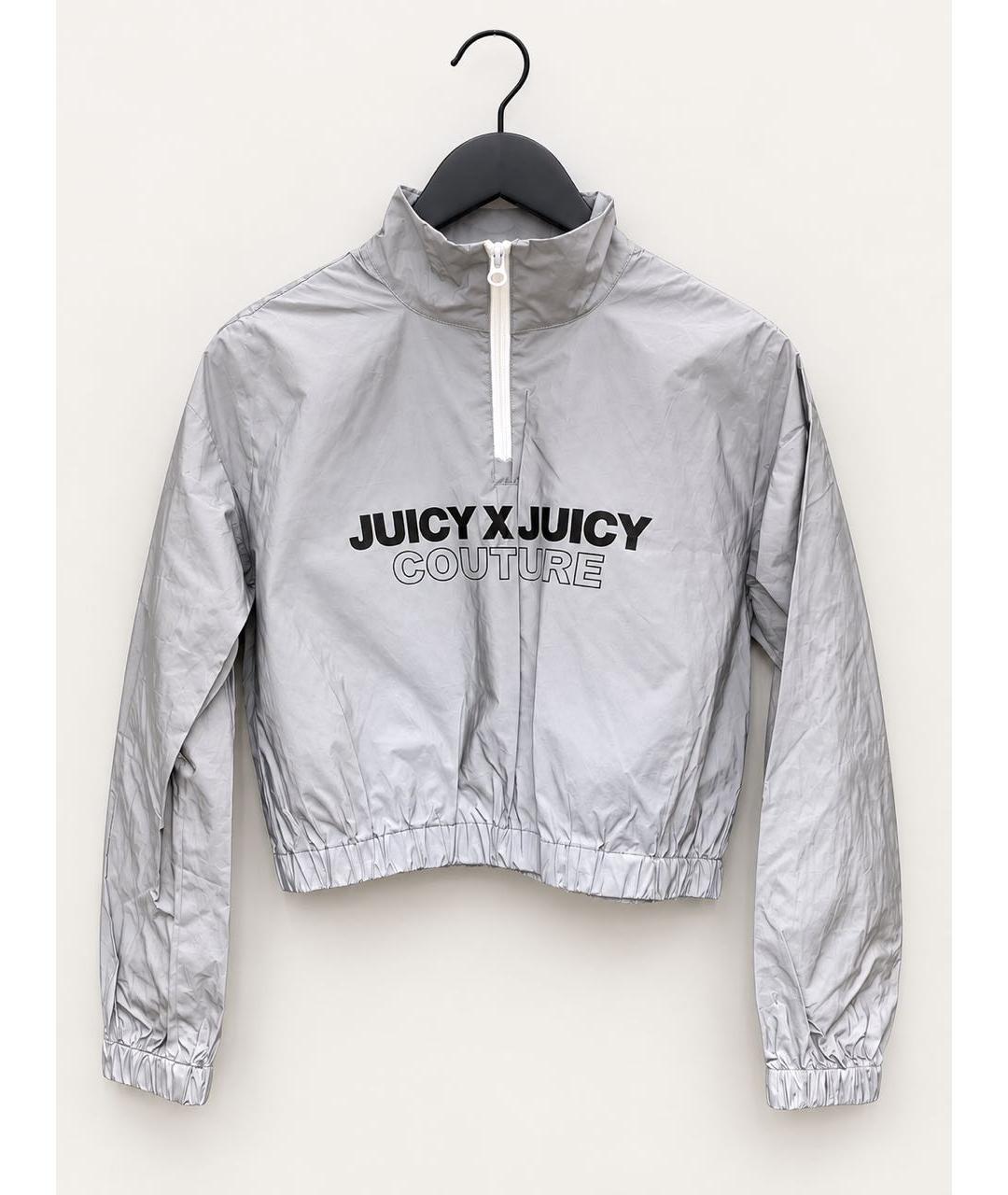 JUICY COUTURE Серебряная полиэстеровая спортивная куртка, фото 4