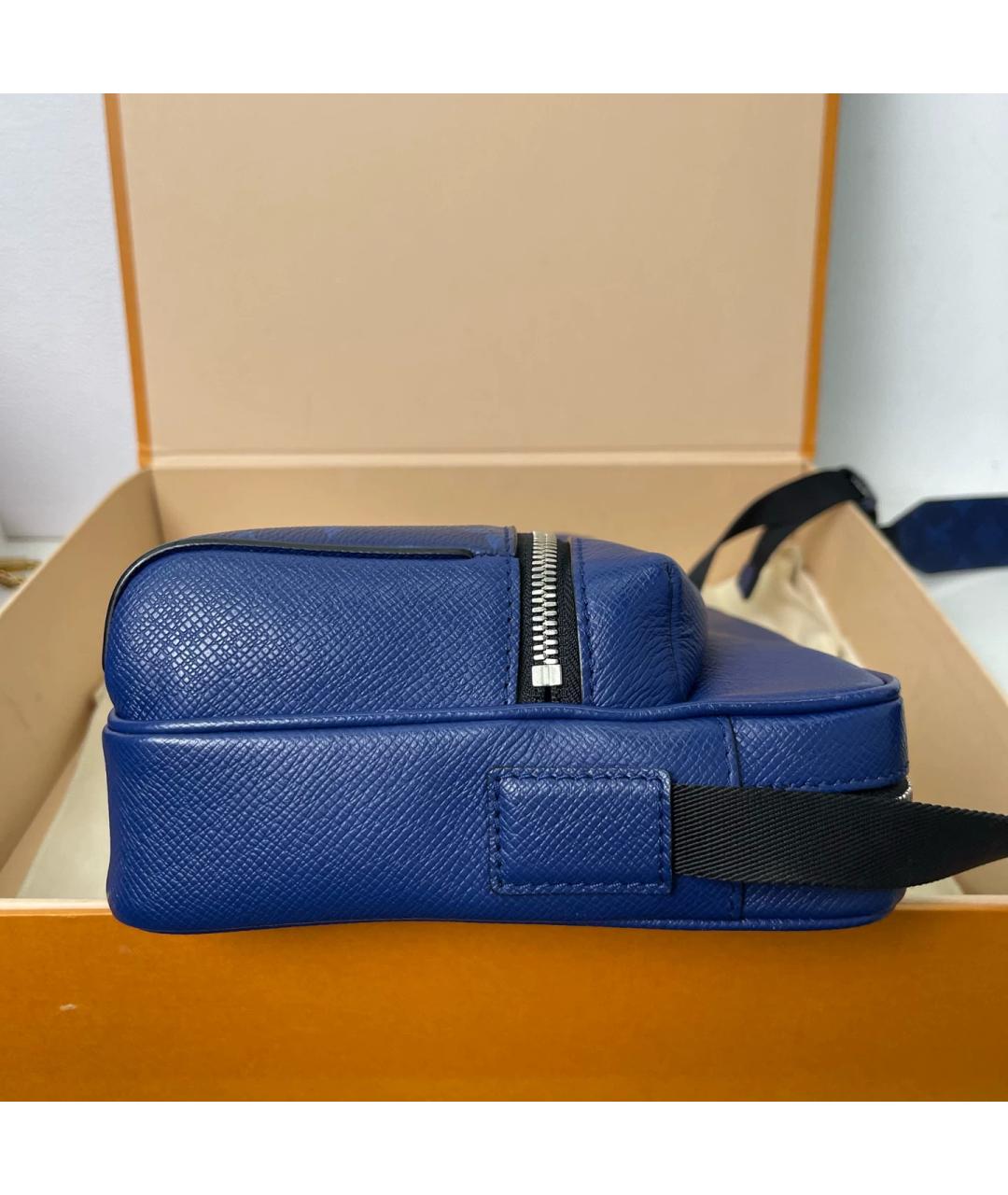 LOUIS VUITTON Синяя кожаная сумка через плечо, фото 6