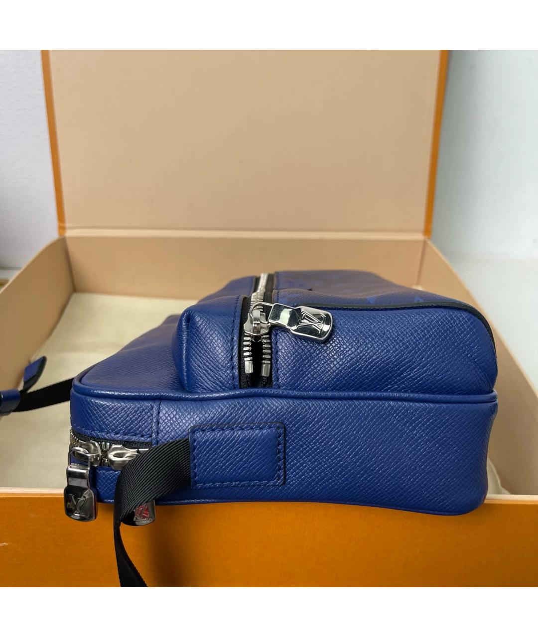 LOUIS VUITTON Синяя кожаная сумка через плечо, фото 4