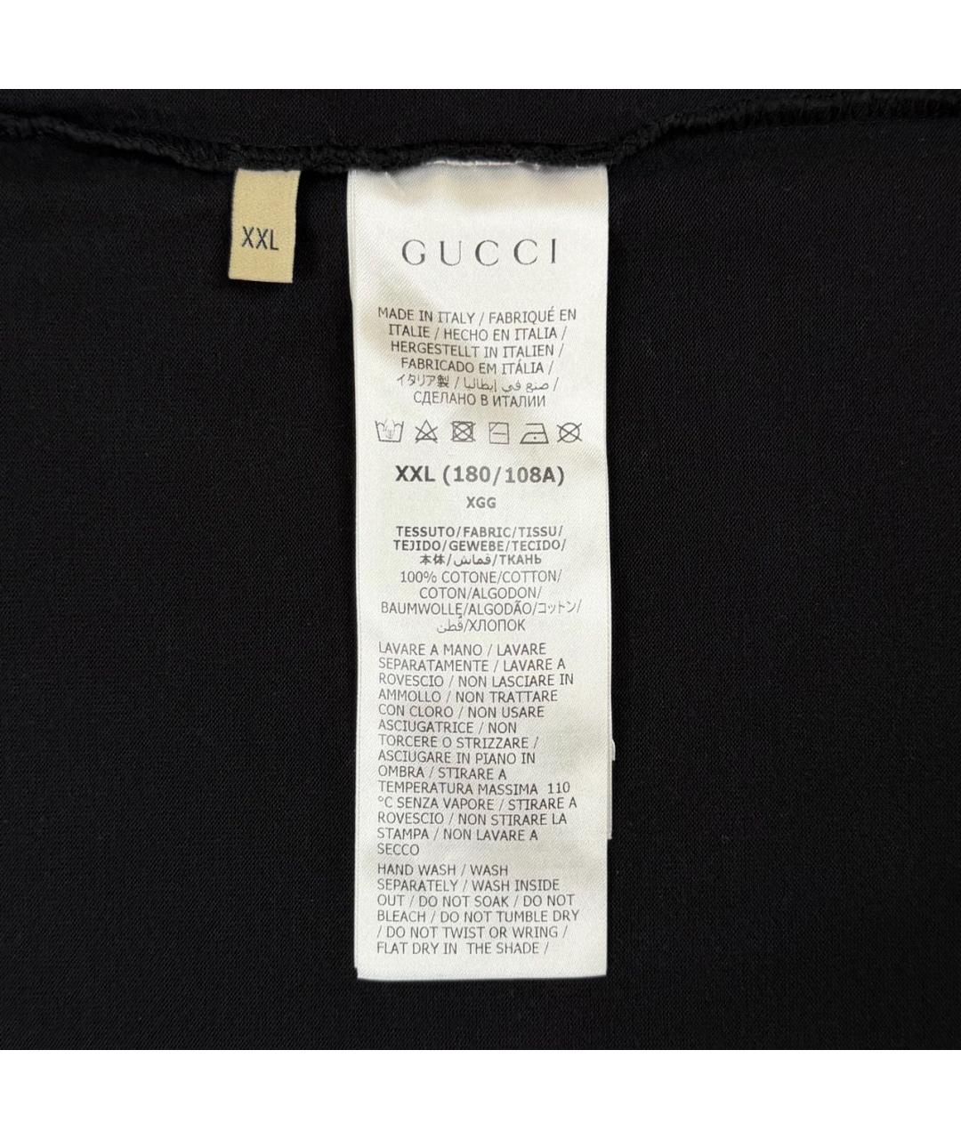 GUCCI Черная футболка, фото 5