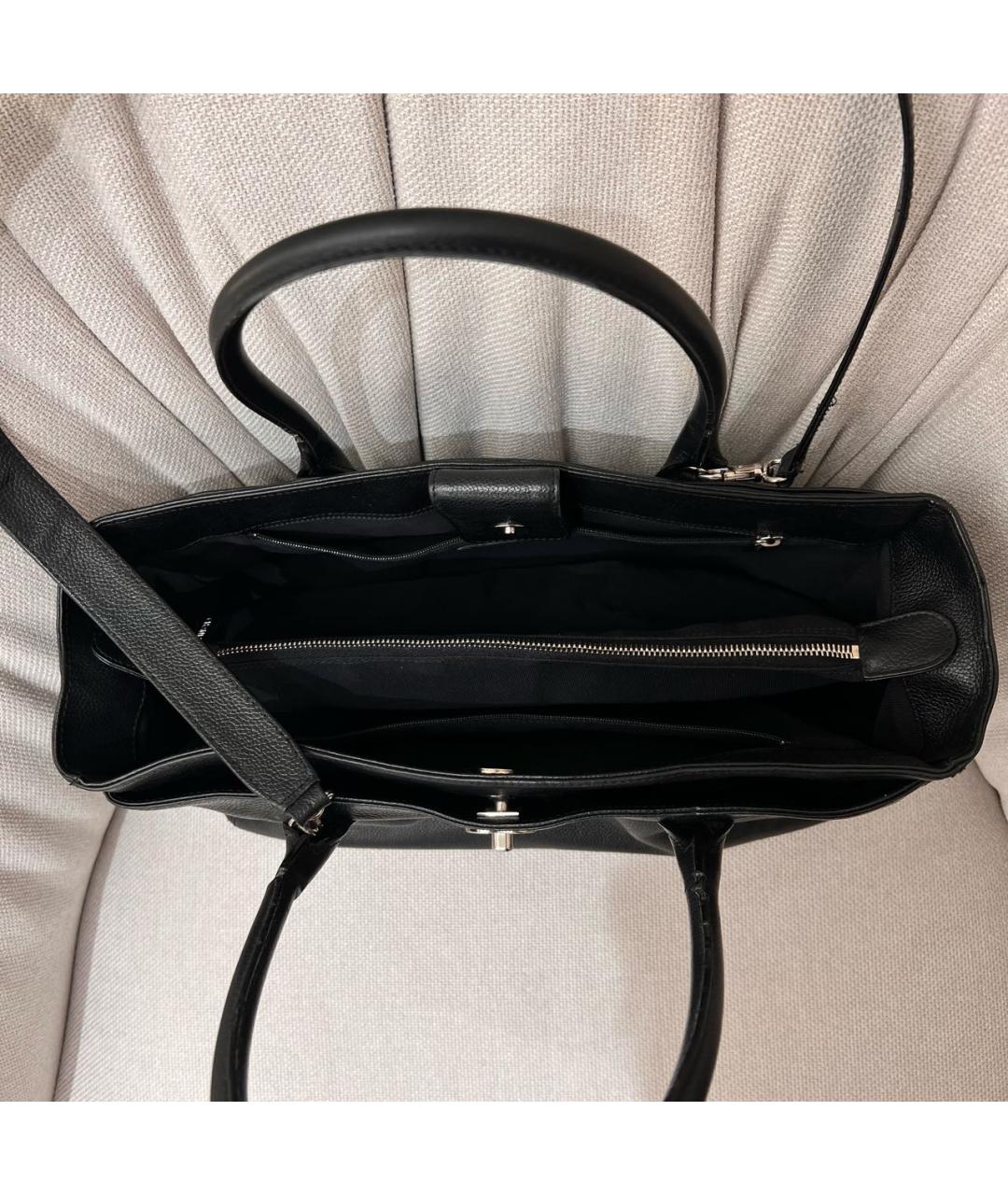 CHANEL Черная кожаная сумка тоут, фото 2