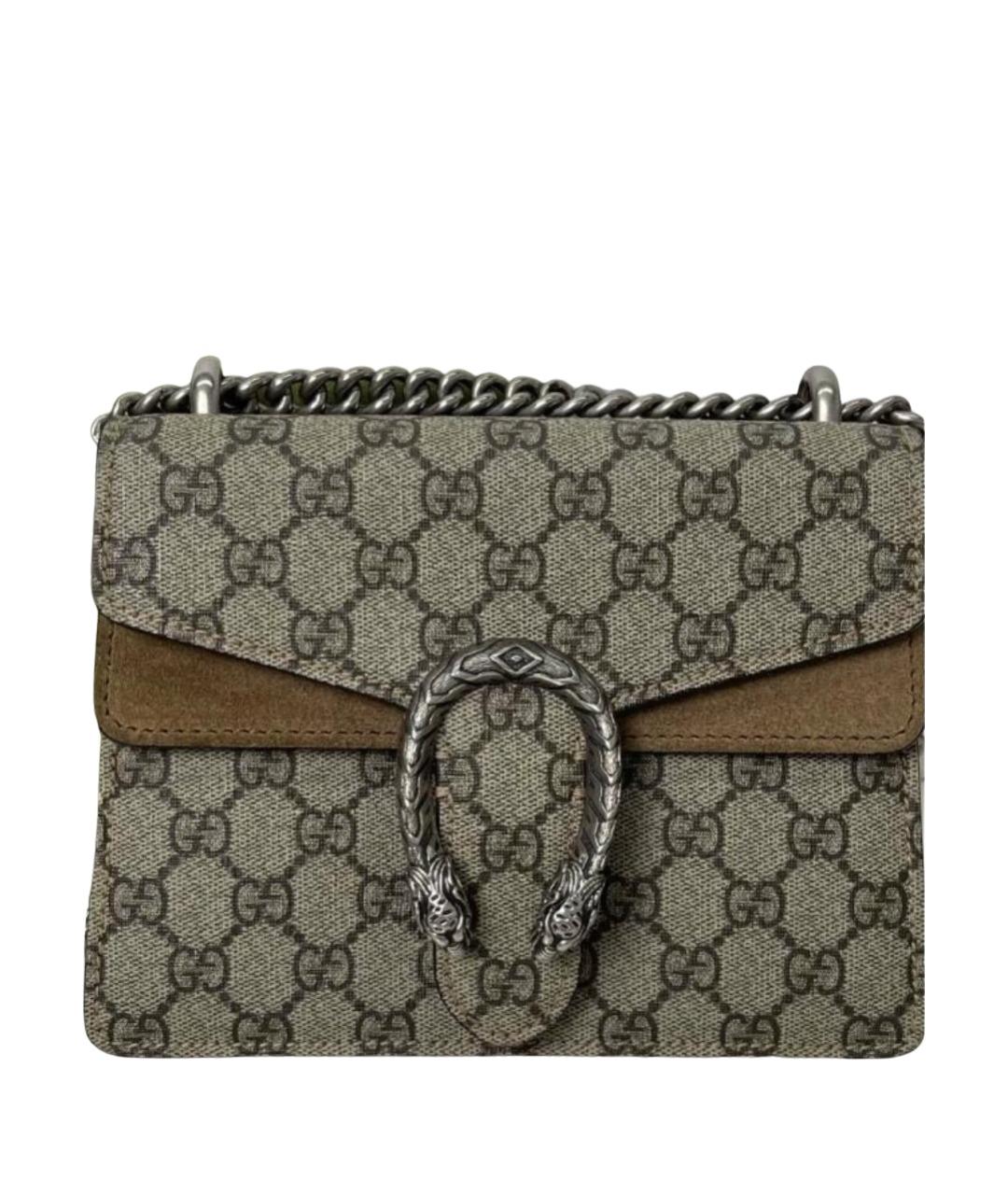GUCCI Бежевая сумка через плечо из канвы, фото 1