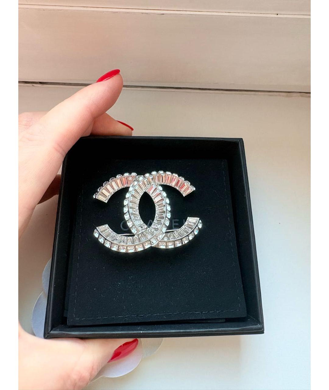CHANEL Серебряная металлическая булавка / брошь, фото 4