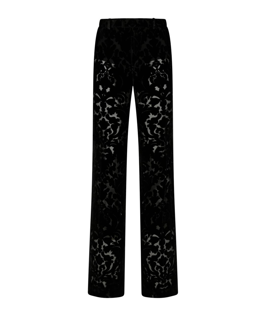 GUCCI Черные вискозные брюки широкие, фото 1
