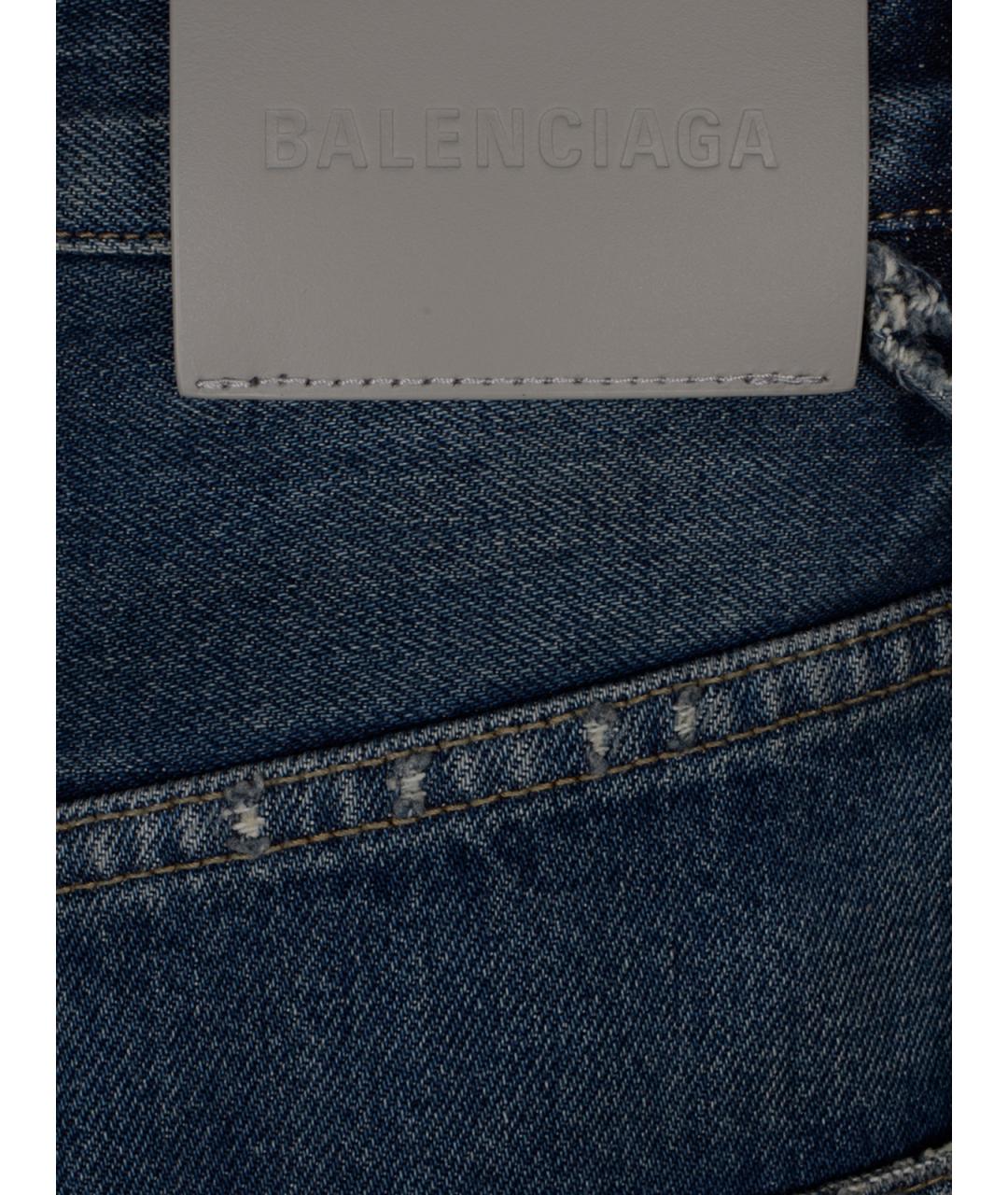BALENCIAGA Темно-синие хлопковые шорты, фото 3