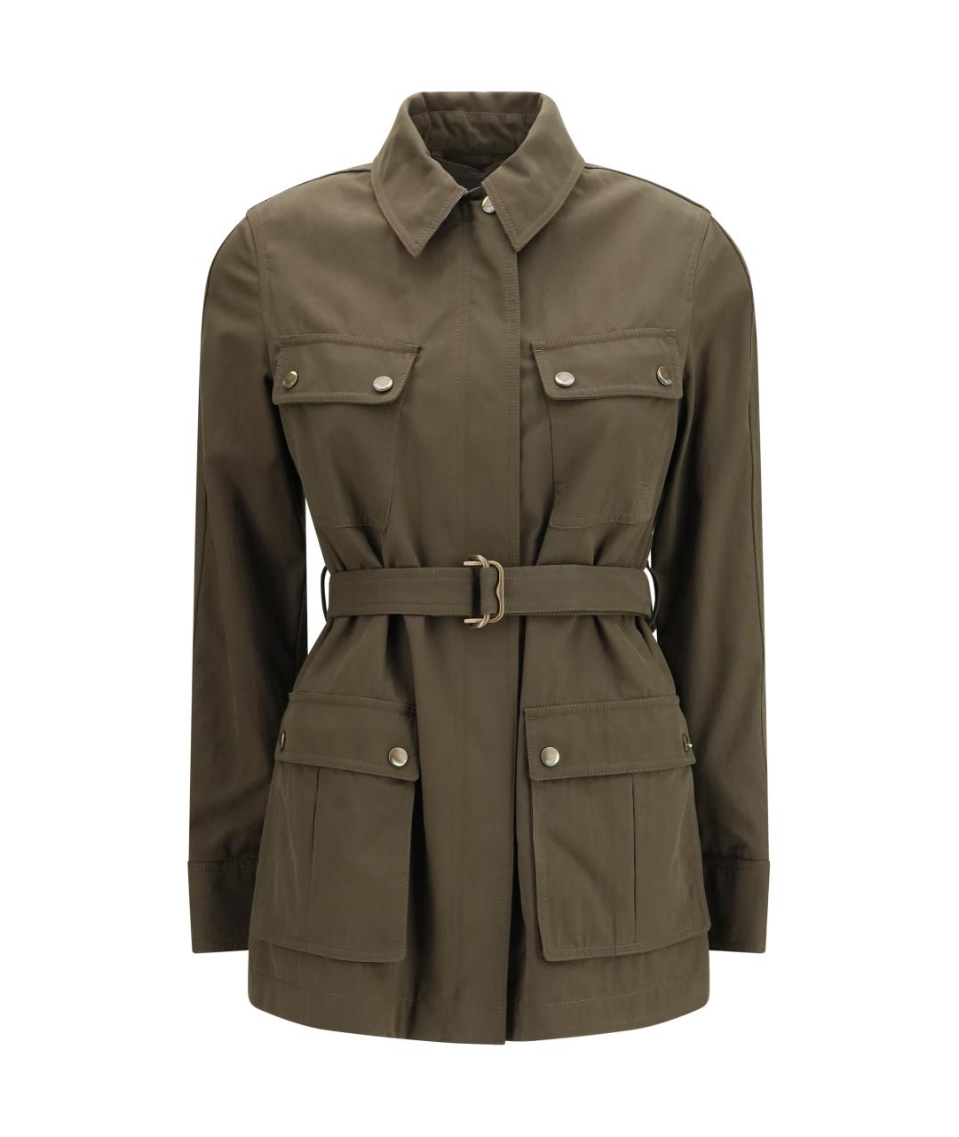 BURBERRY Зеленая хлопковая куртка, фото 1