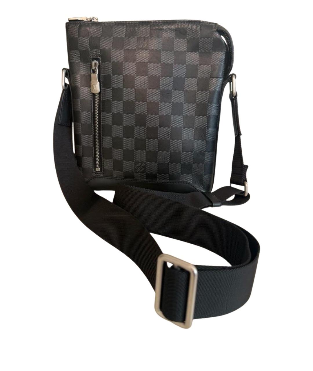 LOUIS VUITTON Черная сумка на плечо из канвы, фото 1