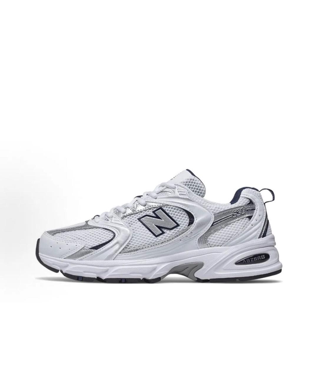 NEW BALANCE Белые текстильные кроссовки, фото 9
