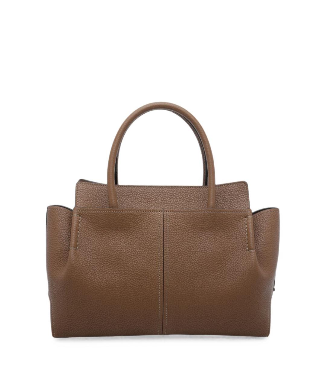 TOD'S Коричневая кожаная сумка тоут, фото 2