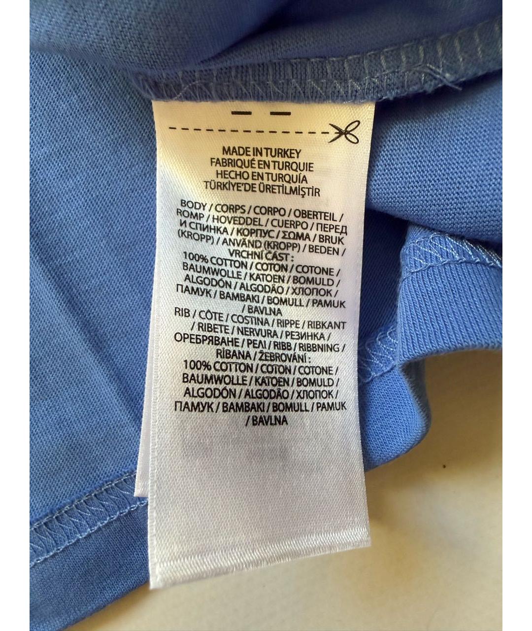 POLO RALPH LAUREN Синяя хлопковая футболка, фото 4