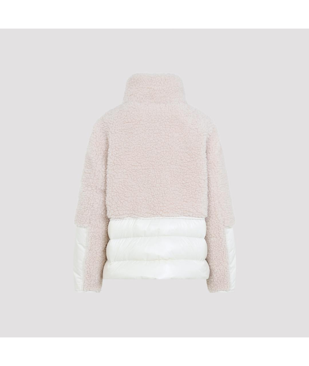 MONCLER Бежевый полиэстеровый пуховик, фото 3