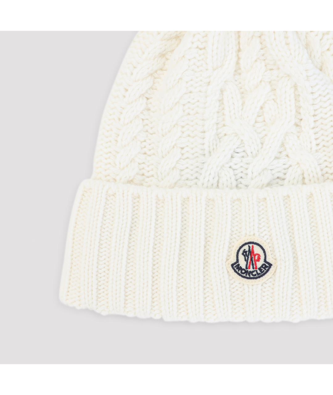 MONCLER Белая шапка, фото 3