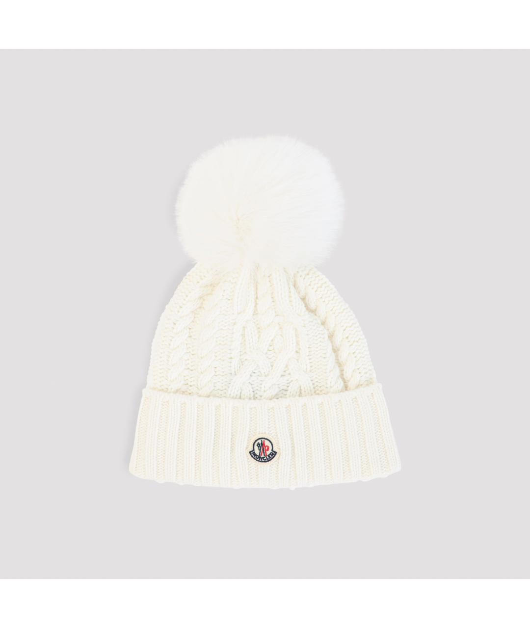 MONCLER Белая шапка, фото 2