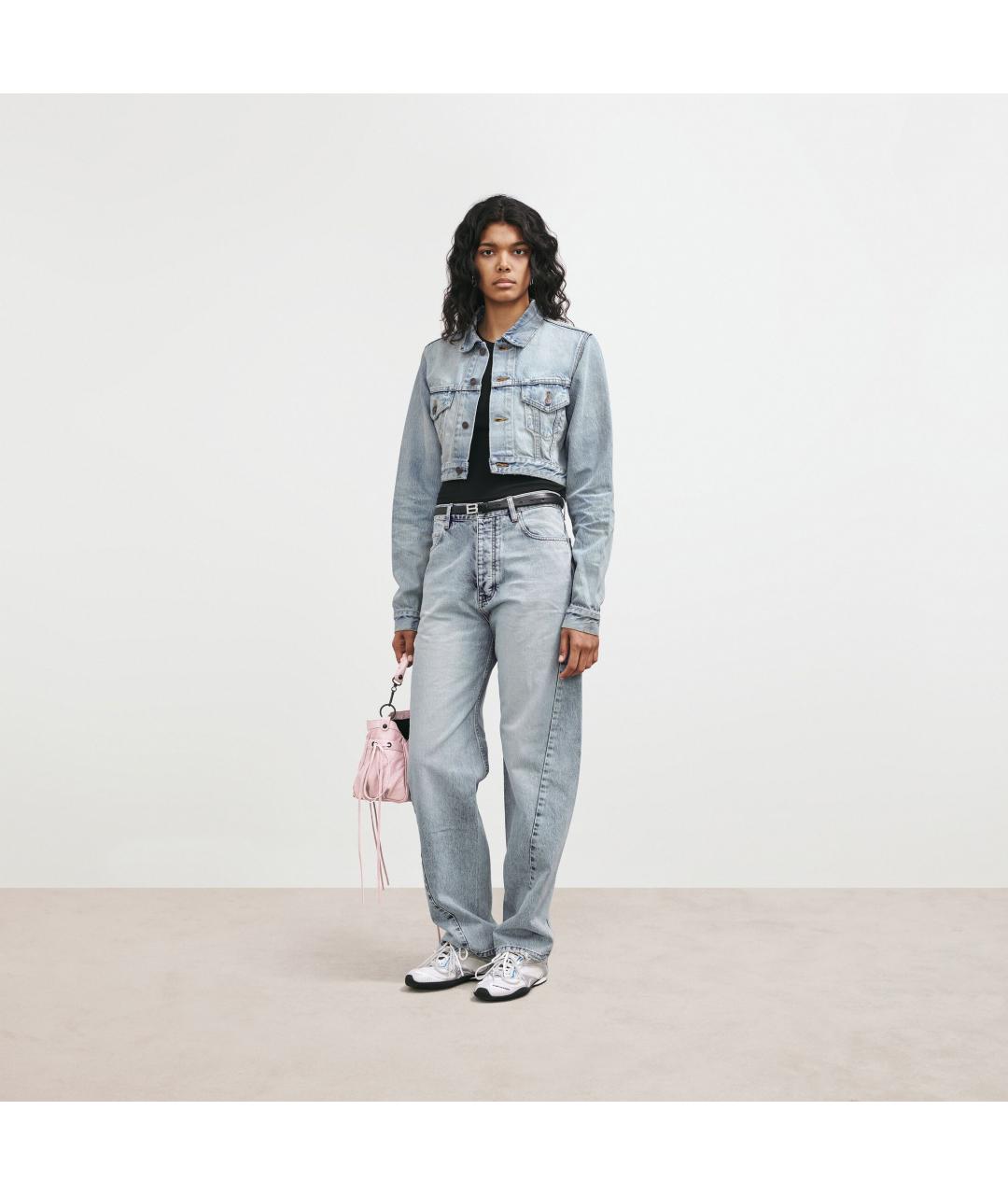 BALENCIAGA Голубая деним куртка, фото 4