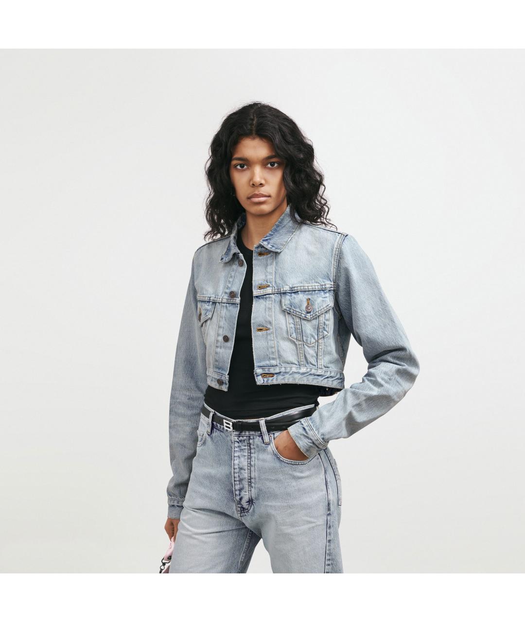BALENCIAGA Голубая деним куртка, фото 5