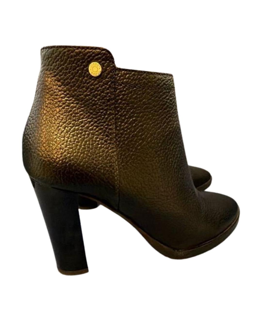 JIMMY CHOO Черные кожаные ботильоны, фото 1