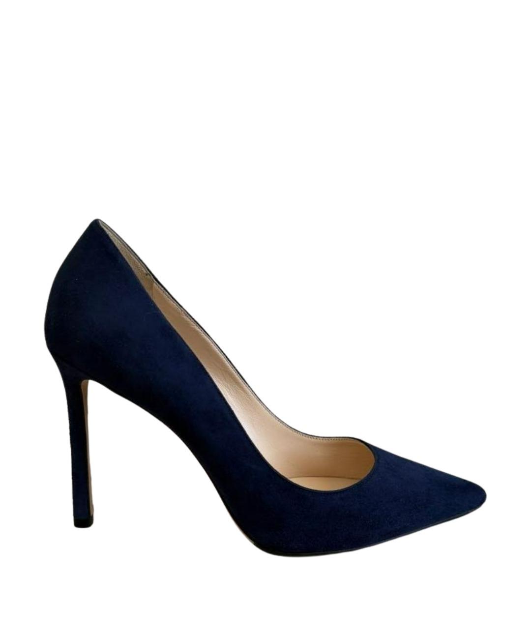 JIMMY CHOO Темно-синие замшевые туфли, фото 1