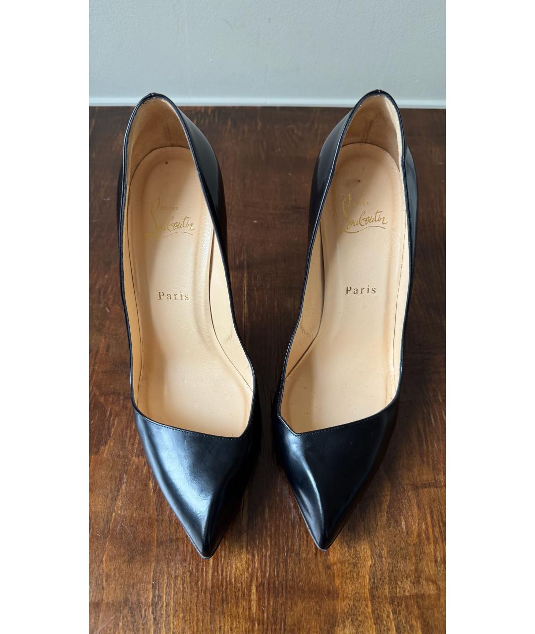 CHRISTIAN LOUBOUTIN Черные кожаные туфли, фото 7