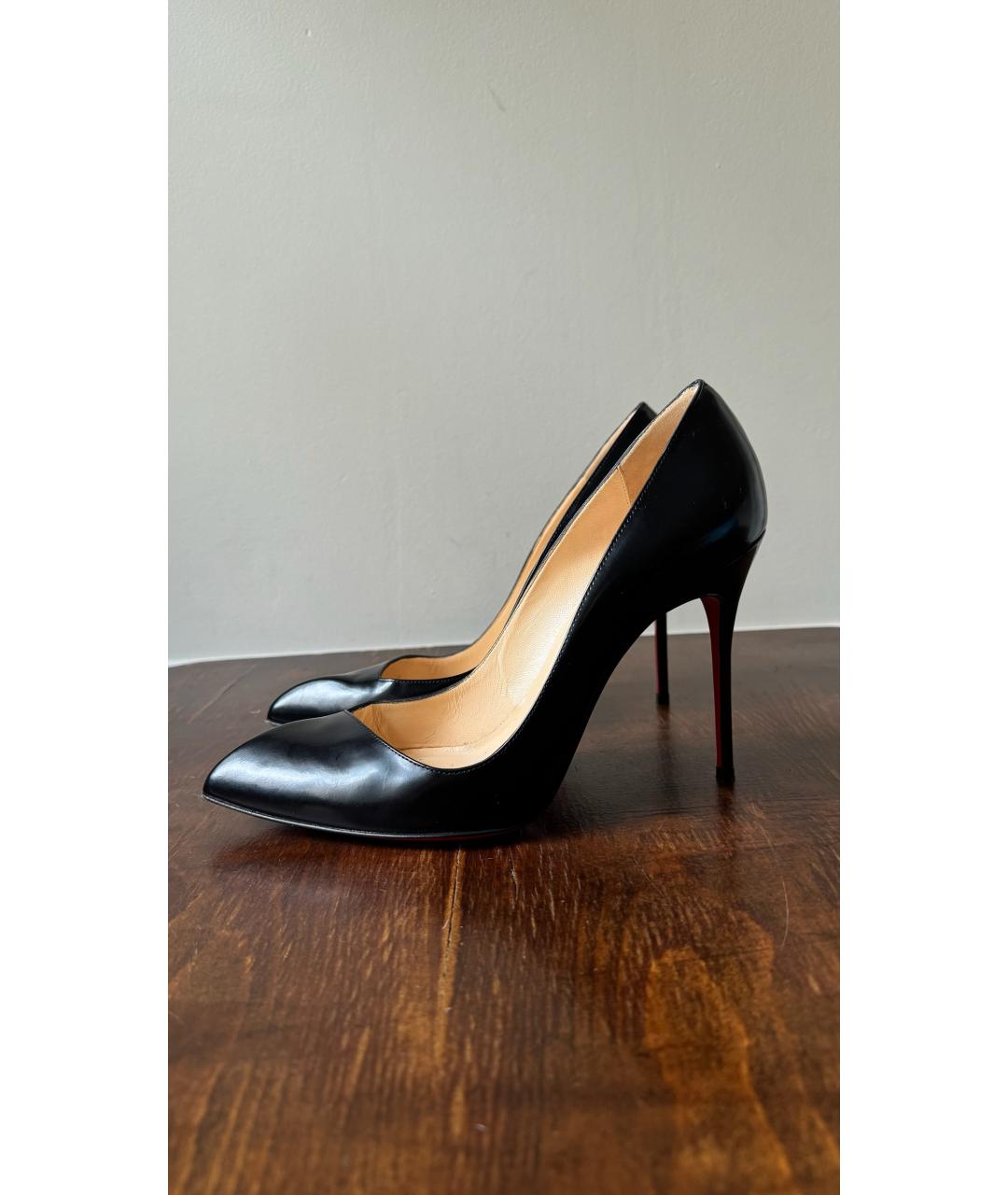 CHRISTIAN LOUBOUTIN Черные кожаные туфли, фото 8