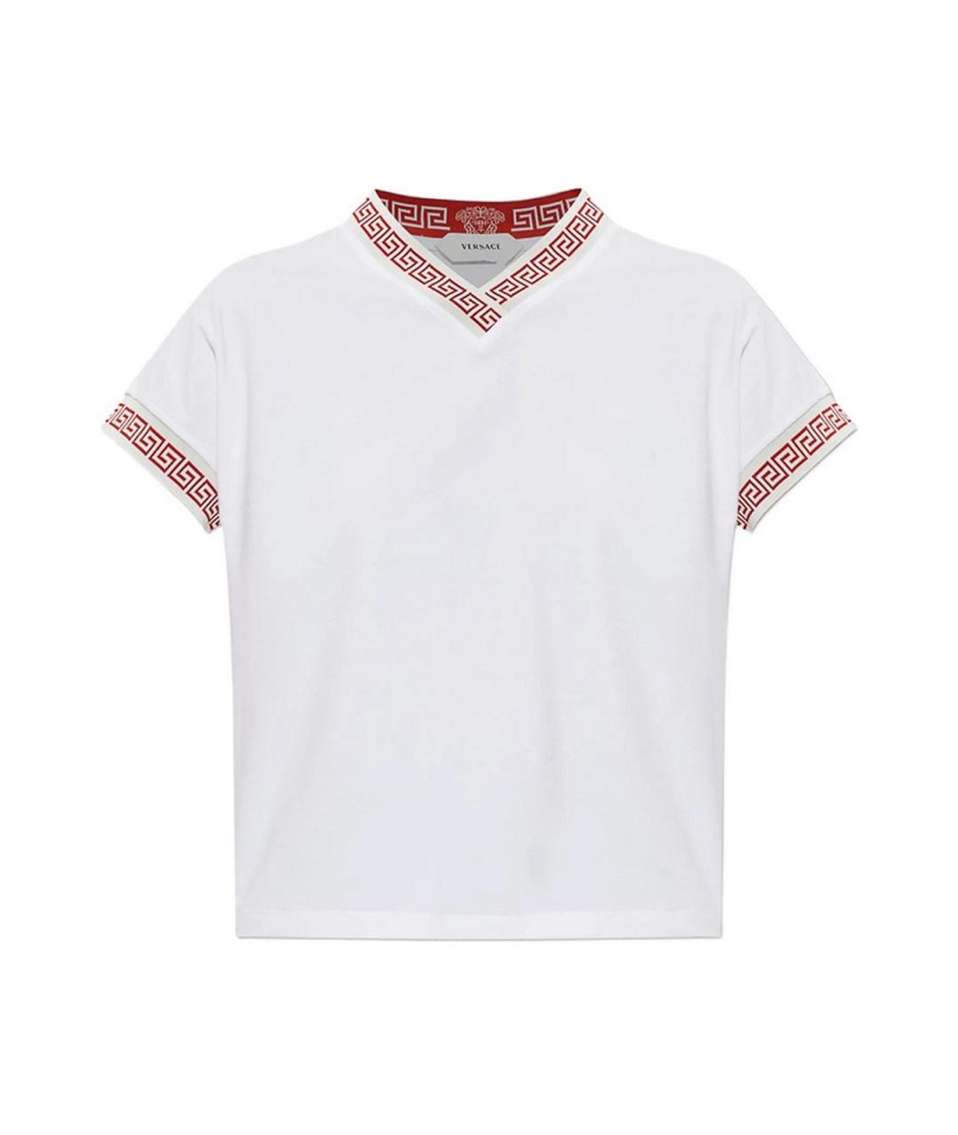 VERSACE Белая хлопковая футболка, фото 1