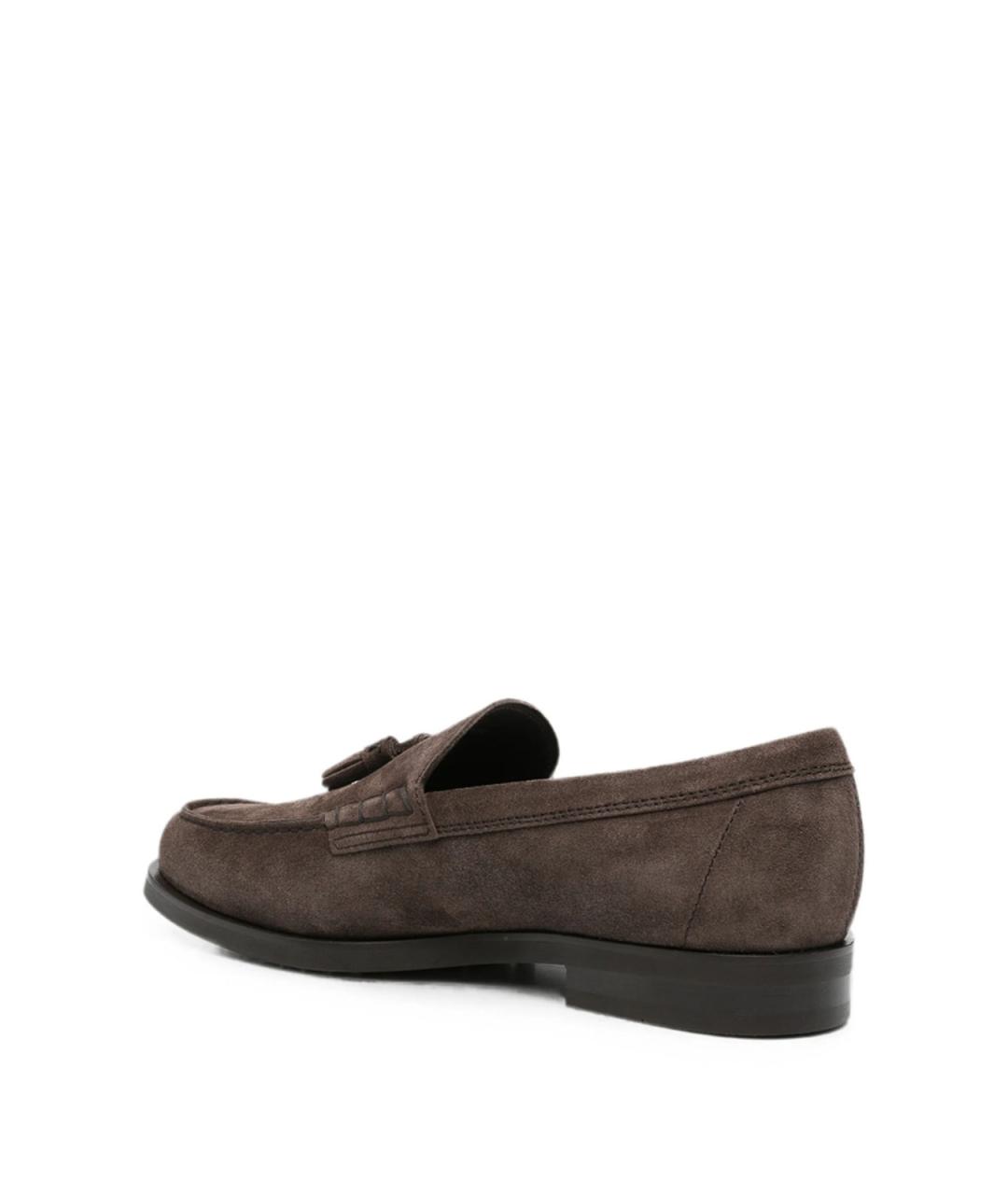 TOD'S Коричневые замшевые лоферы, фото 2