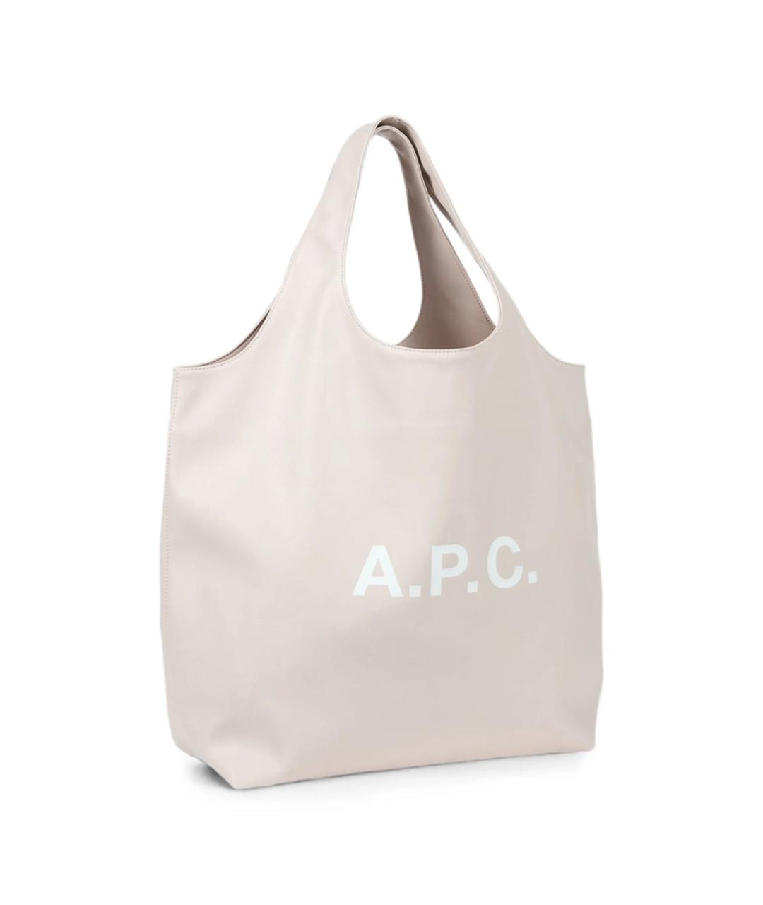 A.P.C. Бежевая сумка тоут из искусственной кожи, фото 2