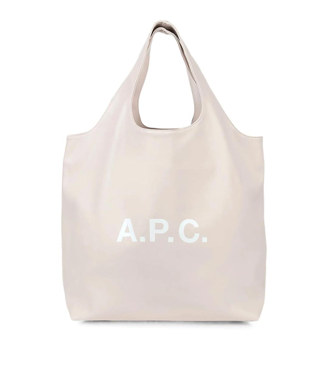 A.P.C. Бежевая сумка тоут из искусственной кожи, фото 1