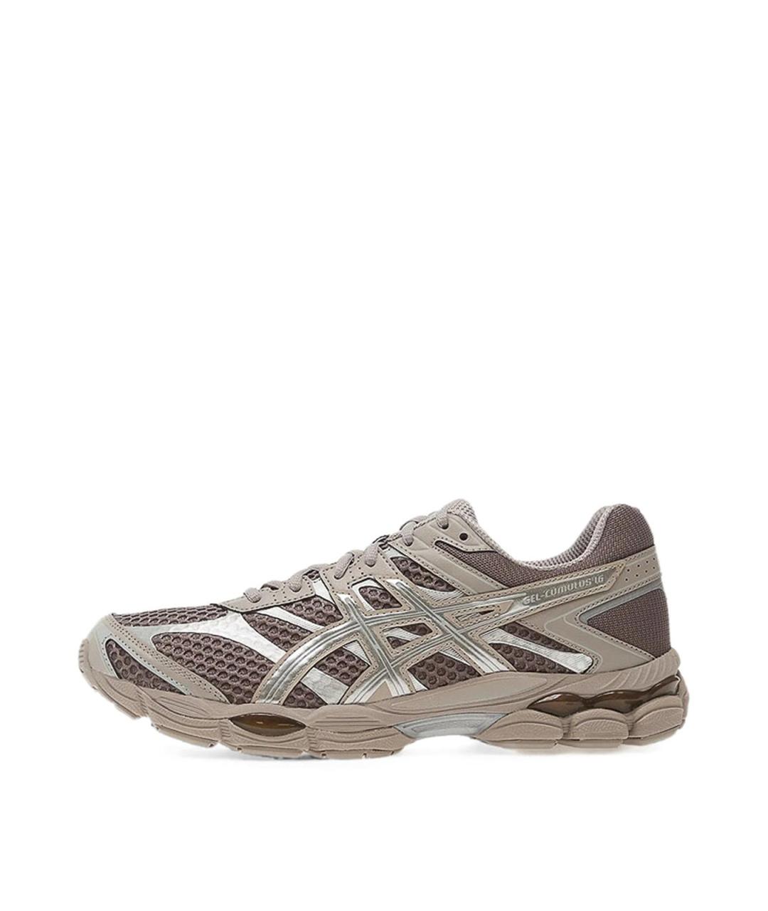 ASICS Коричневые текстильные низкие кроссовки / кеды, фото 6
