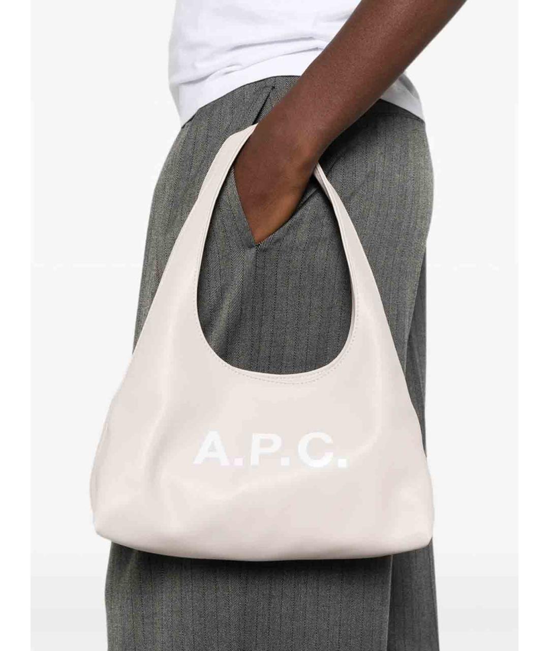 A.P.C. Розовая кожаная сумка через плечо, фото 4