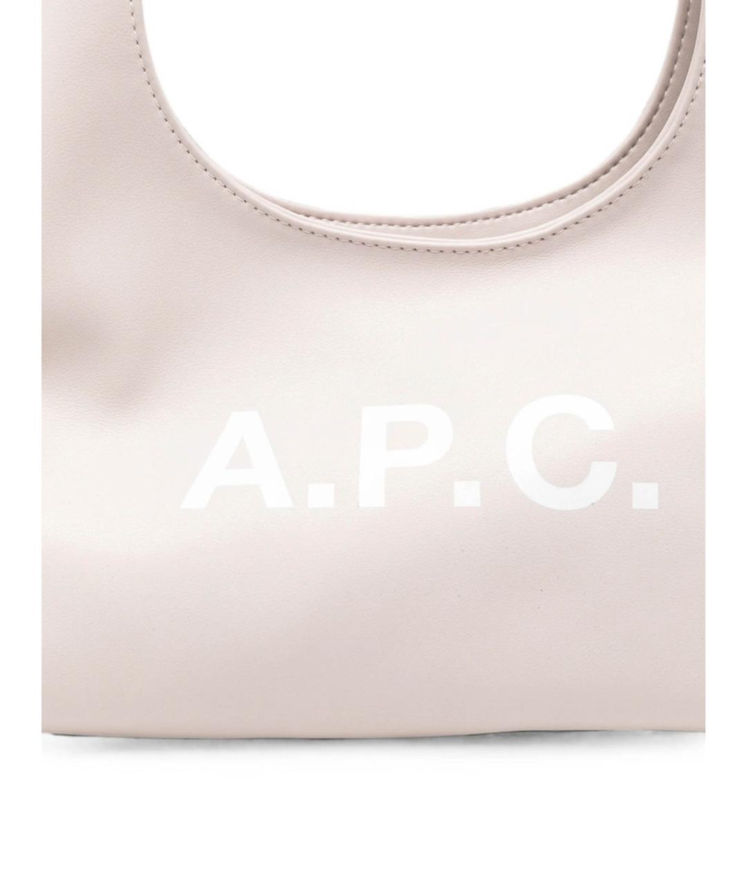 A.P.C. Розовая кожаная сумка через плечо, фото 3