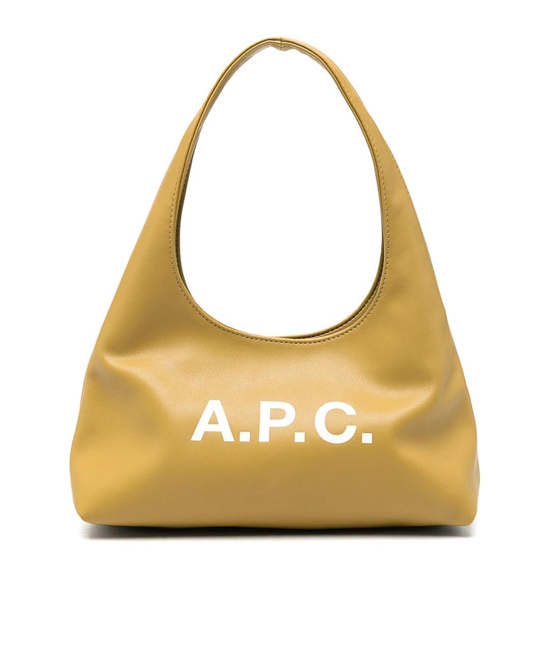 A.P.C. Желтая кожаная сумка через плечо, фото 1