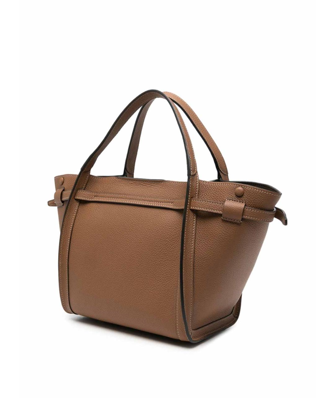 TOD'S Коричневая кожаная сумка тоут, фото 5