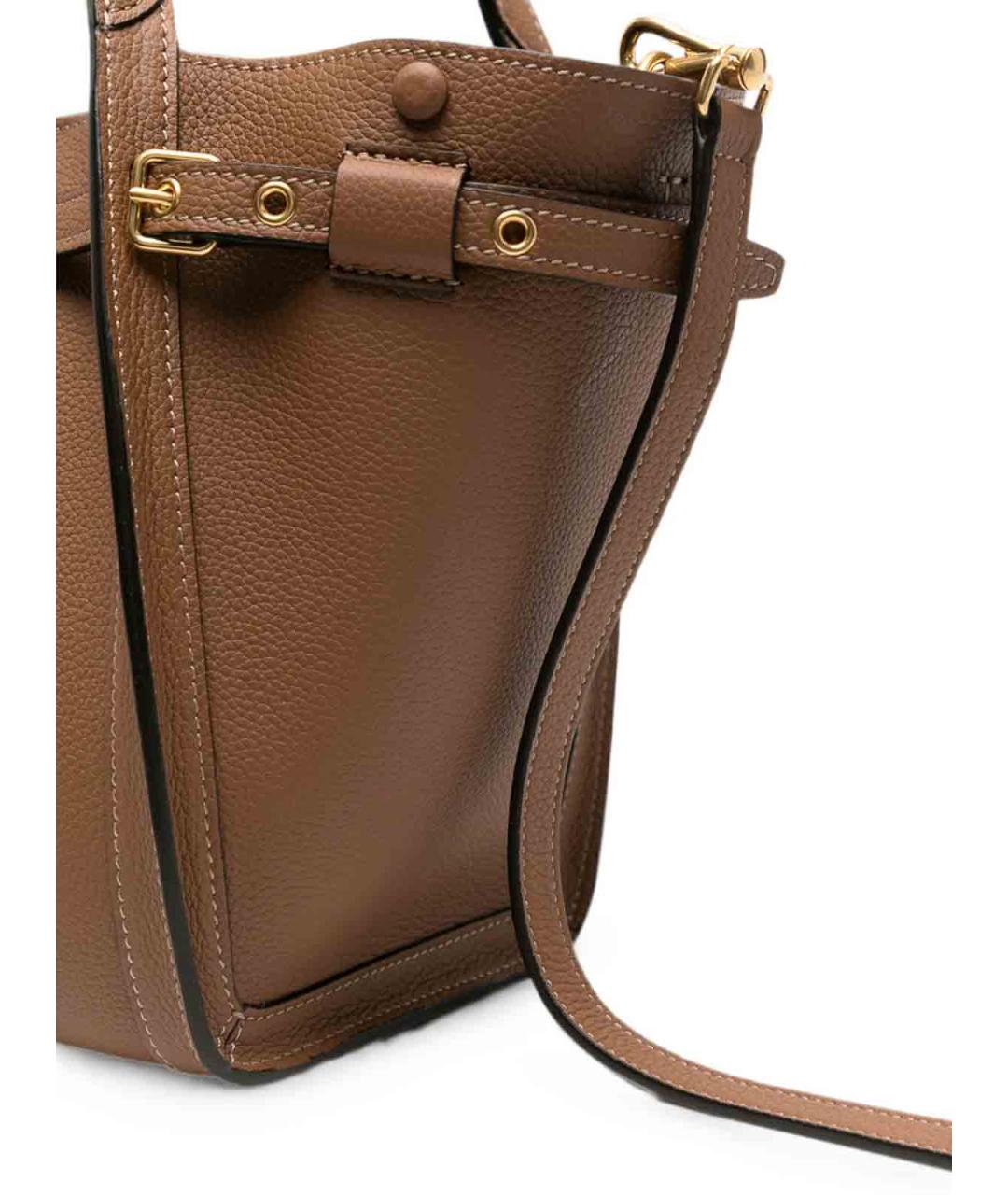 TOD'S Коричневая кожаная сумка тоут, фото 3