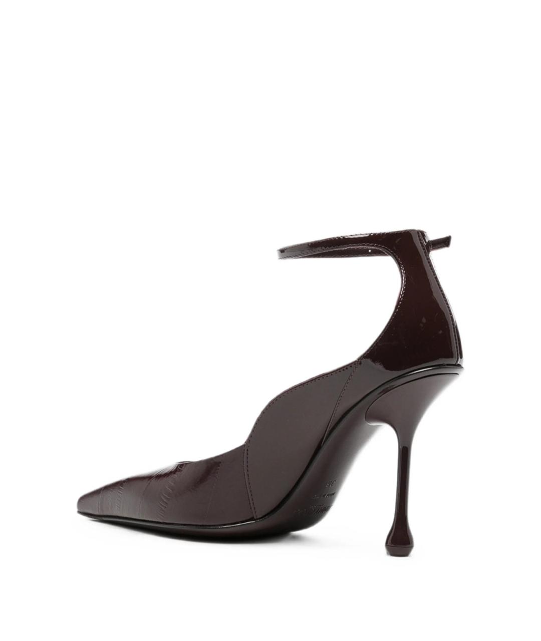 JIMMY CHOO Бордовые кожаные туфли, фото 2