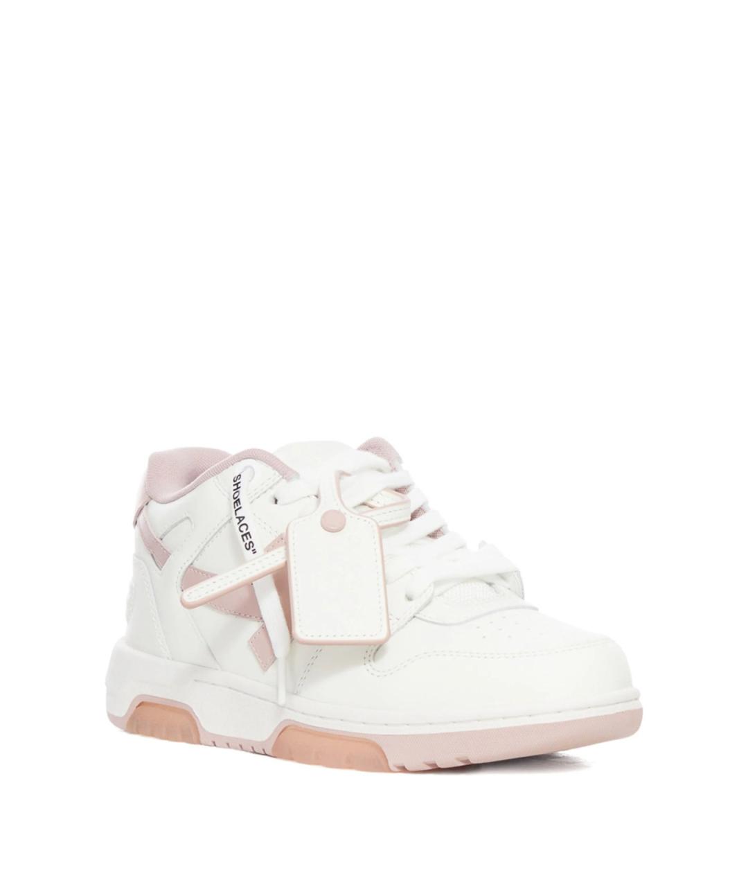 OFF-WHITE Белые кожаные кроссовки, фото 3