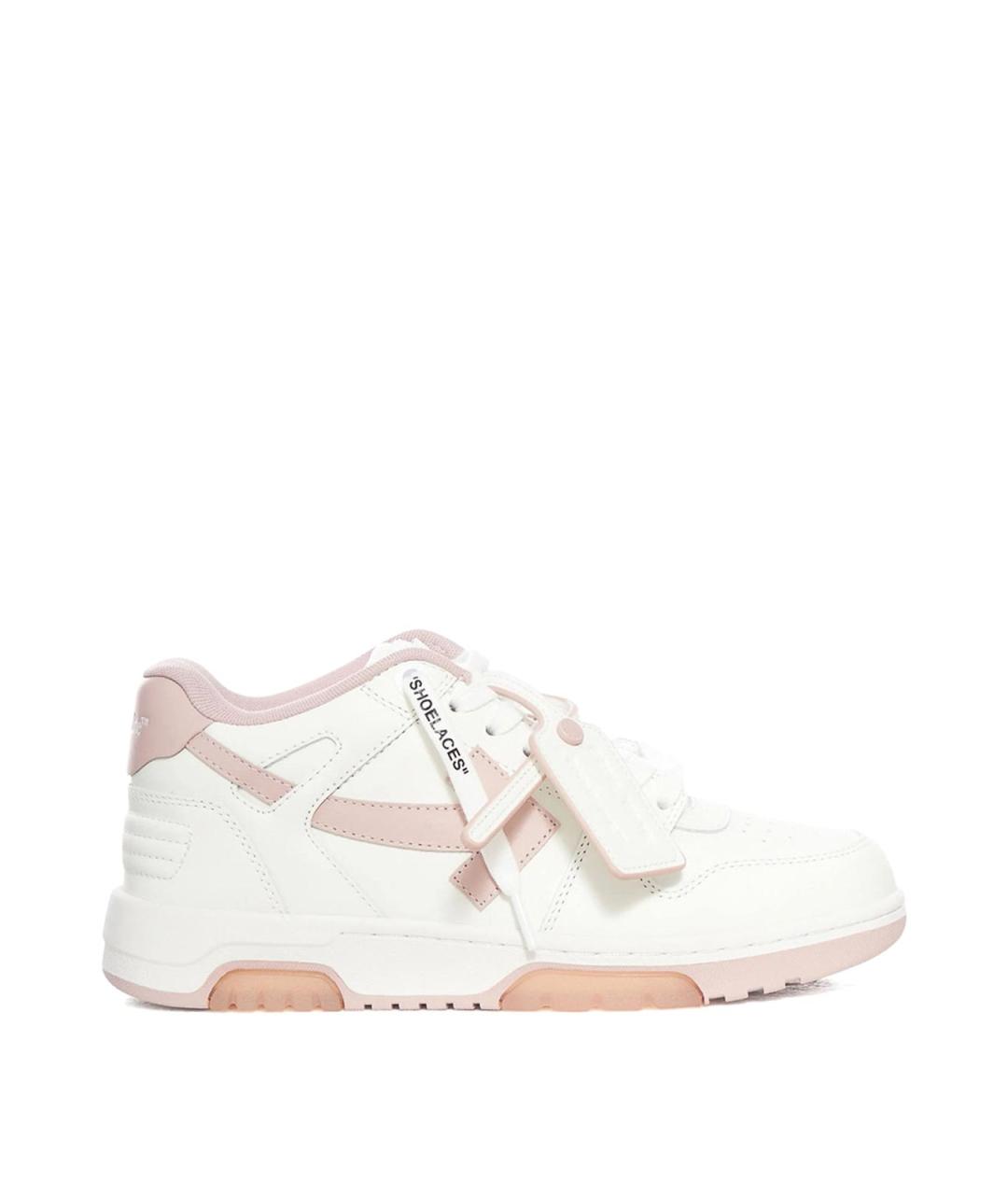 OFF-WHITE Белые кожаные кроссовки, фото 1