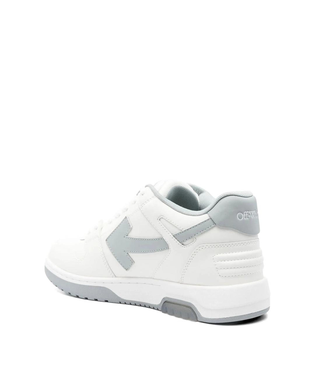 OFF-WHITE Белые кожаные низкие кроссовки / кеды, фото 4