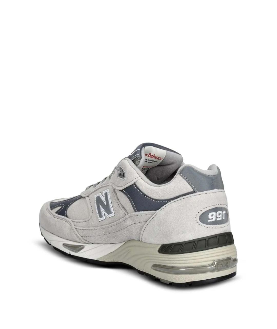 NEW BALANCE Серые замшевые низкие кроссовки / кеды, фото 4