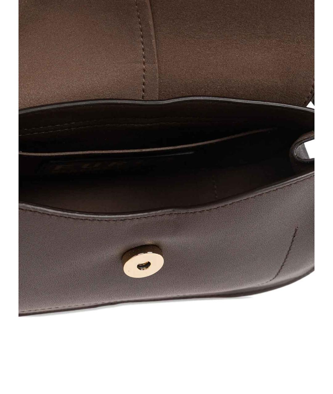 FURLA Коричневая кожаная сумка через плечо, фото 5