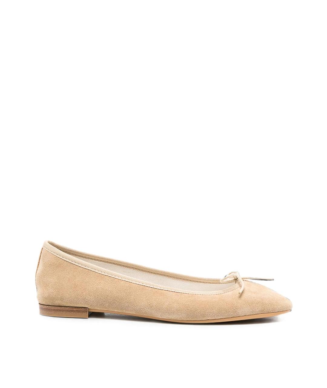 REPETTO Бежевые замшевые балетки, фото 1