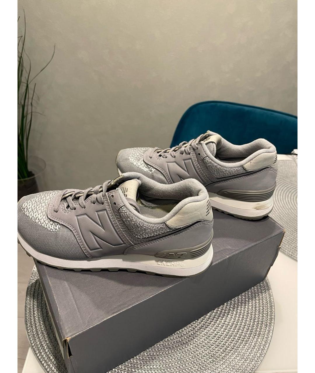 NEW BALANCE Серые текстильные кроссовки, фото 3