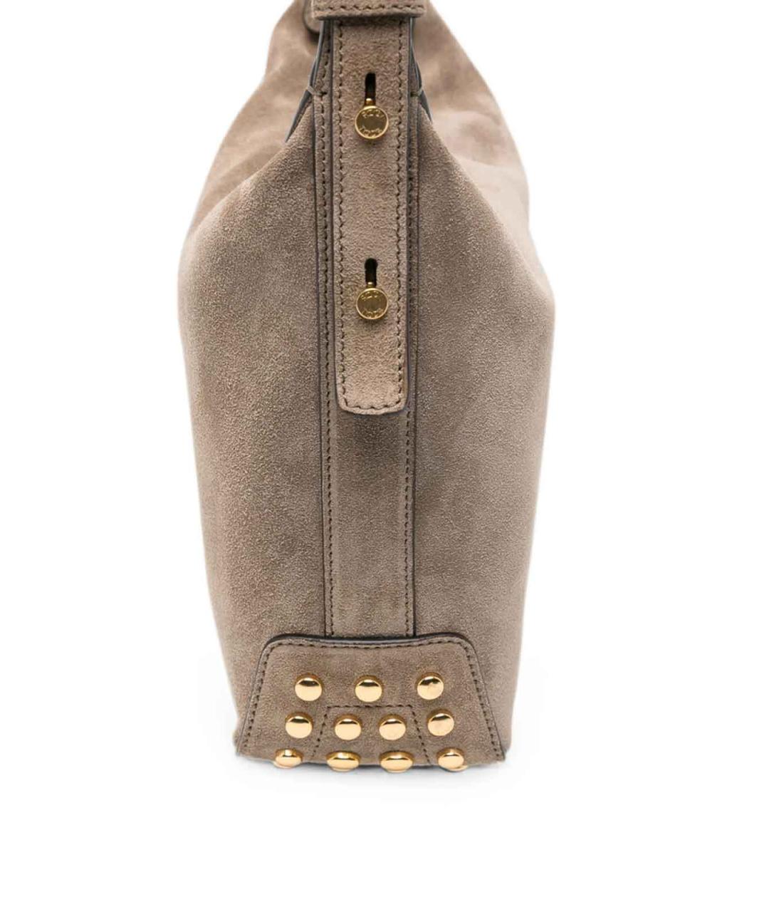 TOD'S Бежевая замшевая сумка через плечо, фото 2