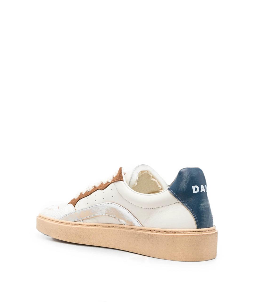 DSQUARED2 Белые резиновые низкие кроссовки / кеды, фото 2