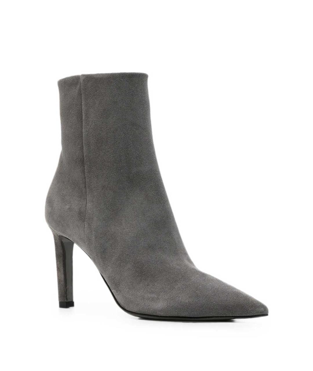 JIMMY CHOO Серые замшевые ботильоны, фото 2