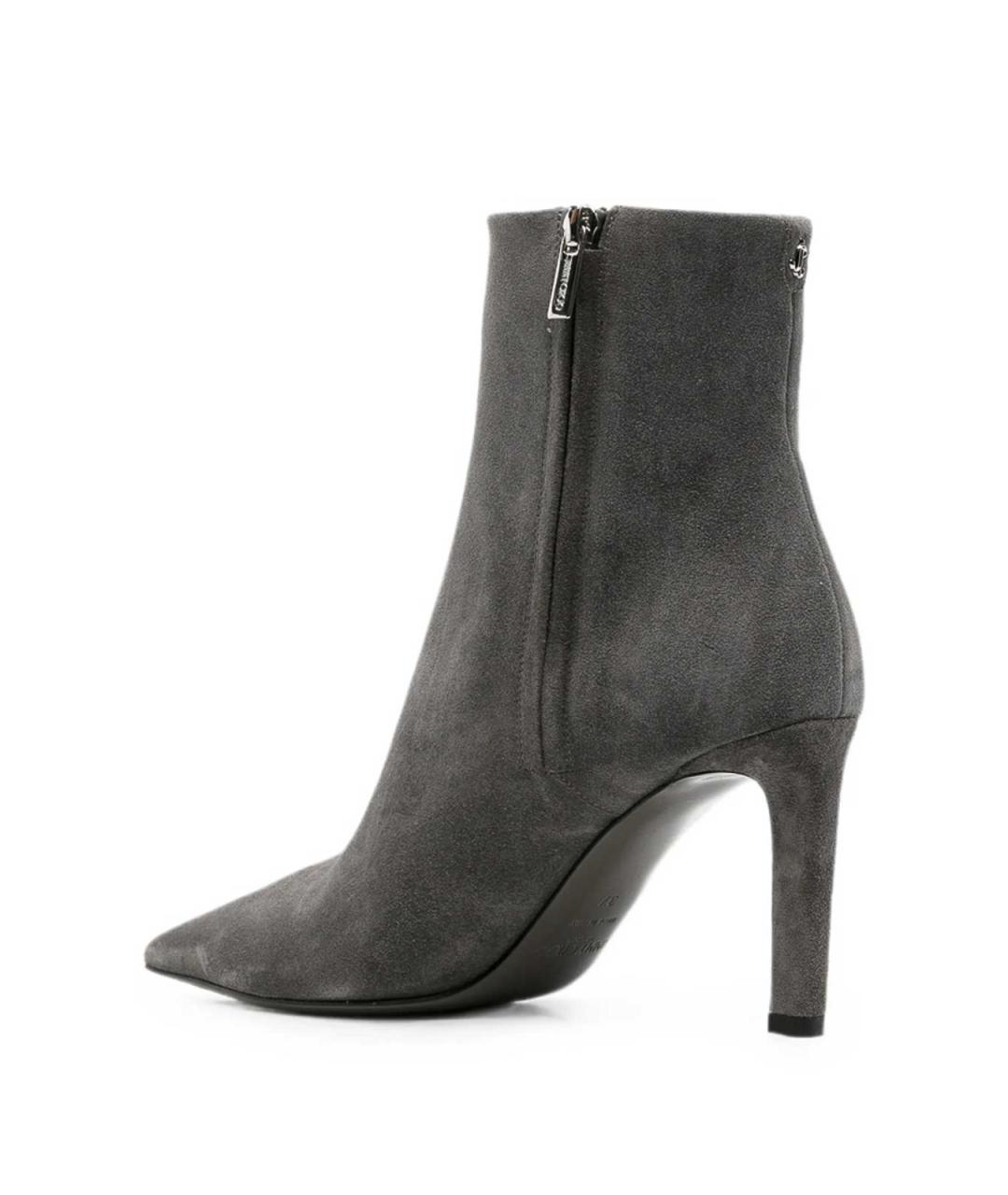 JIMMY CHOO Серые замшевые ботильоны, фото 3