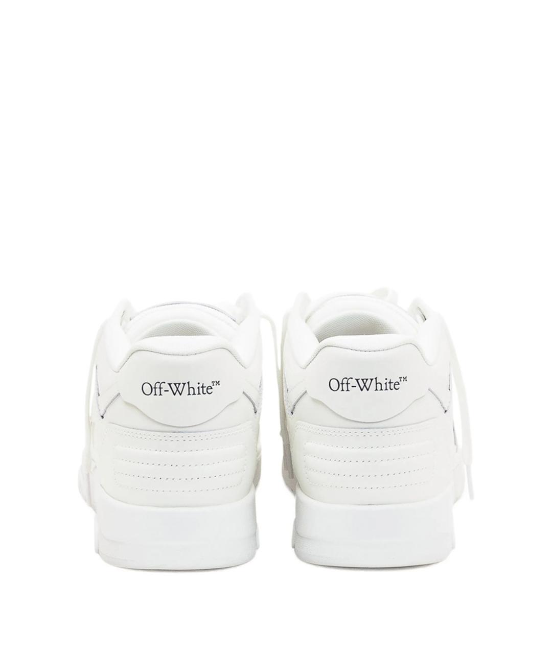 OFF-WHITE Белые кожаные низкие кроссовки / кеды, фото 3