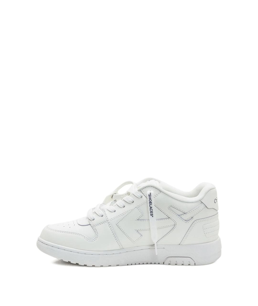 OFF-WHITE Белые кожаные низкие кроссовки / кеды, фото 4