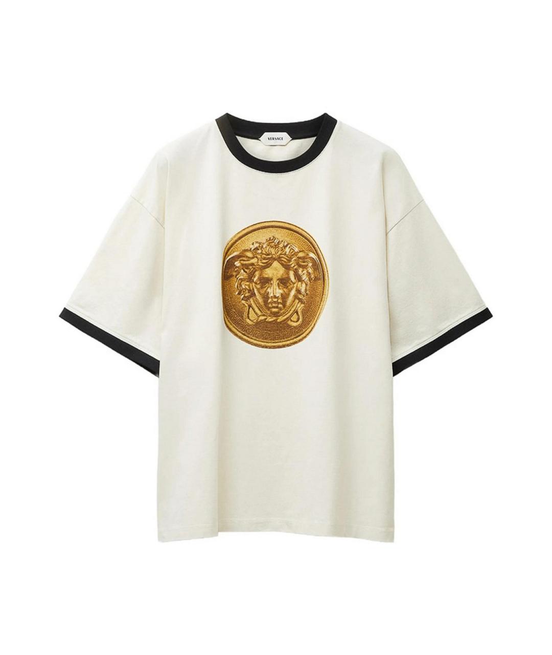 VERSACE Белая хлопковая футболка, фото 1