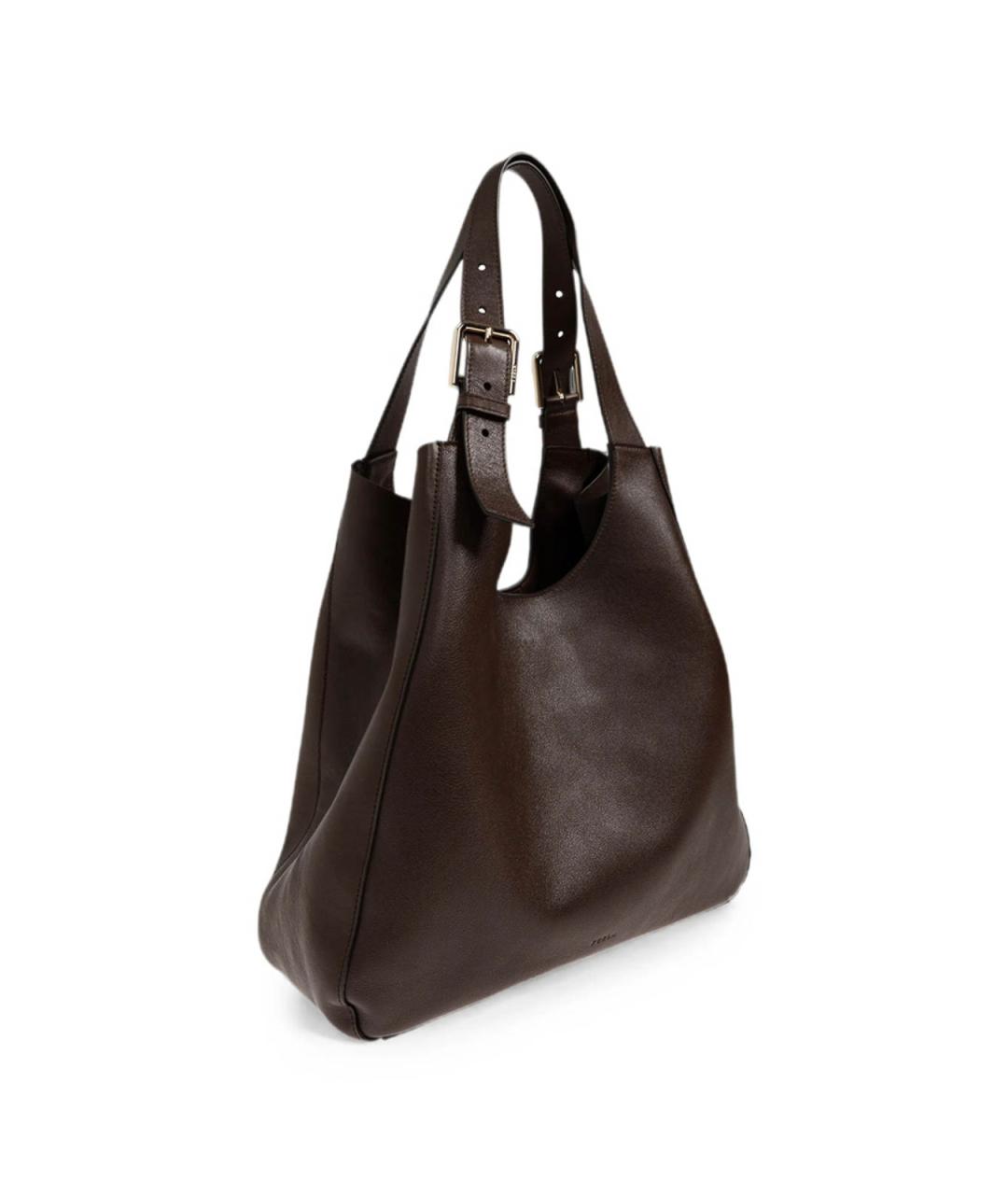 FURLA Коричневая кожаная сумка через плечо, фото 3
